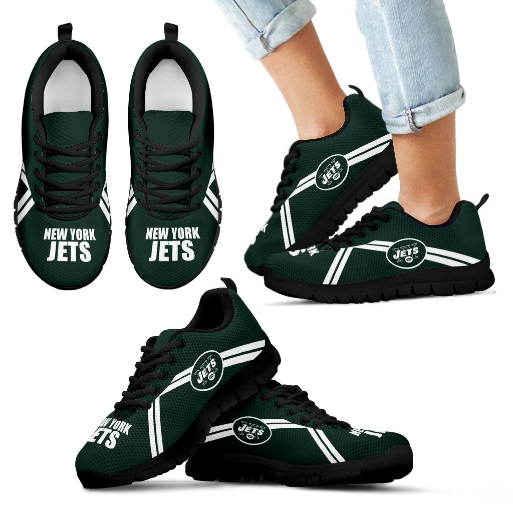 New York Jets Parallel Line Logo Sneakers New York Jets Parallel Line Logo Sneakers