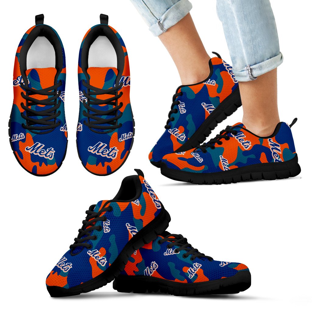 New York Mets Cotton Camouflage Fabric Military Solider Style Sneakers New York Mets Cotton Camouflage Fabric Military Solider Style Sneakers