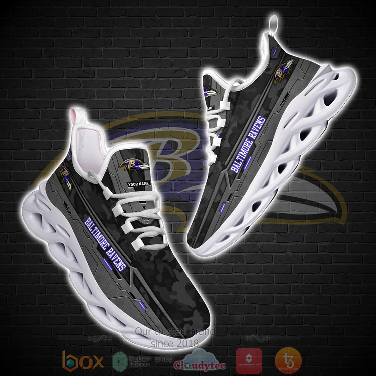 Nfl Baltimore Ravens Football Team Personalized Clunky Max Soul Shoes Nfl Baltimore Ravens Football Team Personalized Clunky Max Soul Shoes