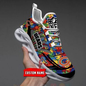 Nfl Chicago Bears-Autism Personalized Clunky Max Soul Shoes