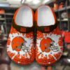 Nfl Cleveland Browns Red-White Crocband Crocs Clog Shoes