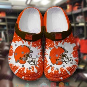 Nfl Cleveland Browns Red-White Crocband Crocs Clog Shoes