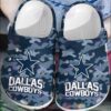 Nfl Dallas Cowboys Blue-Navy Camo Crocband Crocs Clog Shoes