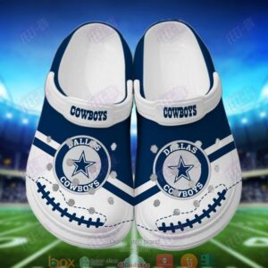 Nfl Dallas Cowboys Navy-White Crocband Crocs Clog Shoes