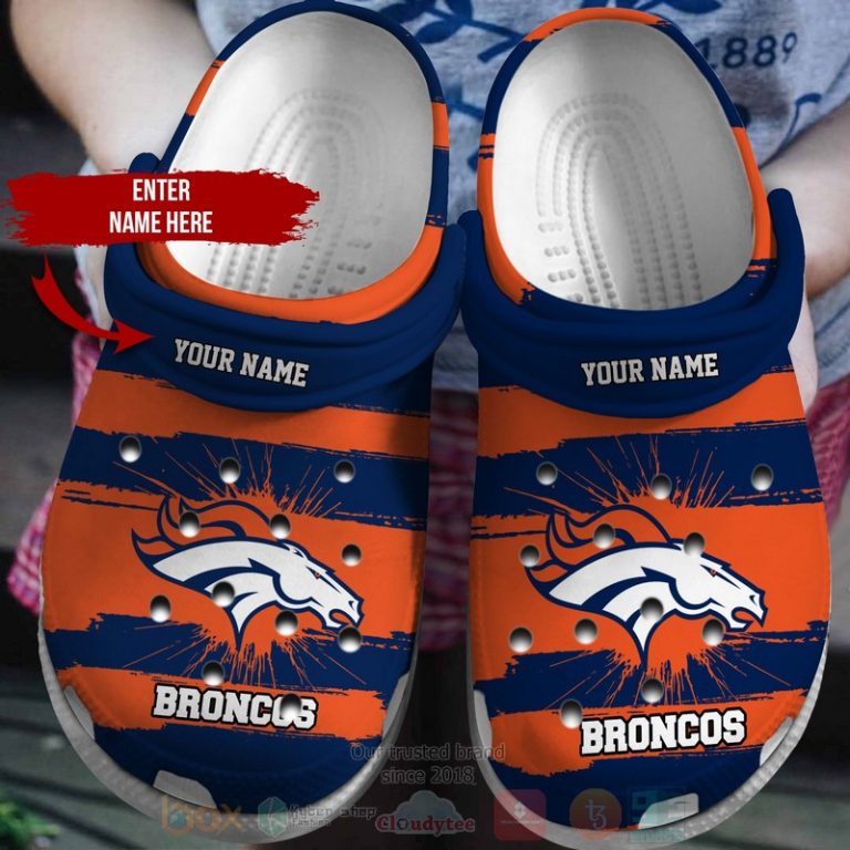 Nfl-Denver-Broncos-Custom-Name-Navy-Turmeric-Crocband-Crocs-Clog-Shoes-1