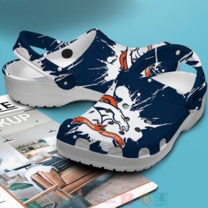 Nfl Denver Broncos Custom Name Navy-White Crocband Crocs Clog Shoes