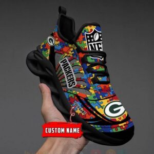 Nfl Green Bay Packers-Autism Personalized Clunky Max Soul Shoes
