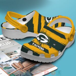 Nfl Green Bay Packers Custom Name Green-Yellow Crocband Crocs Clog Shoes