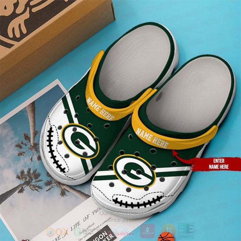 Nfl-Green-Bay-Packers-Custom-Name-White-Green-Crocband-Crocs-Clog-Shoes-2
