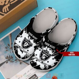 Nfl Las Vegas Raiders Custom Name Crocband Crocs Clog Shoes