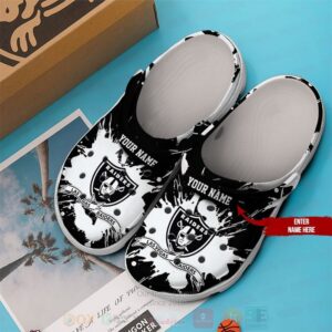 Nfl Las Vegas Raiders Custom Name Crocs Shoes