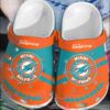 Nfl Miami Dolphins Blue-Orange Crocband Crocs Clog Shoes