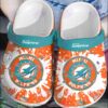 Nfl Miami Dolphins Orange-White Crocband Crocs Clog Shoes