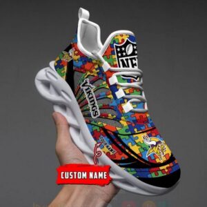 Nfl Minnesota Vikings-Autism Personalized Clunky Max Soul Shoes