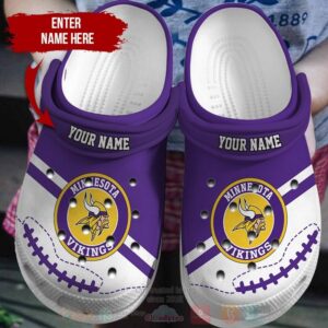 Nfl Minnesota Vikings Custom Name Crocband Crocs Clog Shoes