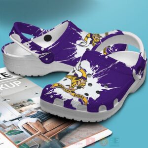 Nfl Minnesota Vikings Custom Name Purple-White Crocband Crocs Clog Shoes