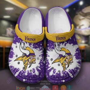 Nfl Minnesota Vikings Purple Crocband Crocs Clog Shoes