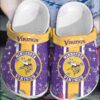 Nfl Minnesota Vikings White-Purple Crocband Crocs Clog Shoes