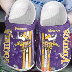 Nfl Minnesota Vikings Yellow-Purple Crocband Crocs Clog Shoes