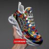 Nfl New England Patriots-Autism Personalized Clunky Max Soul Shoes