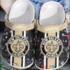 Nfl New Orleans Saints Black Crocband Crocs Clog Shoes