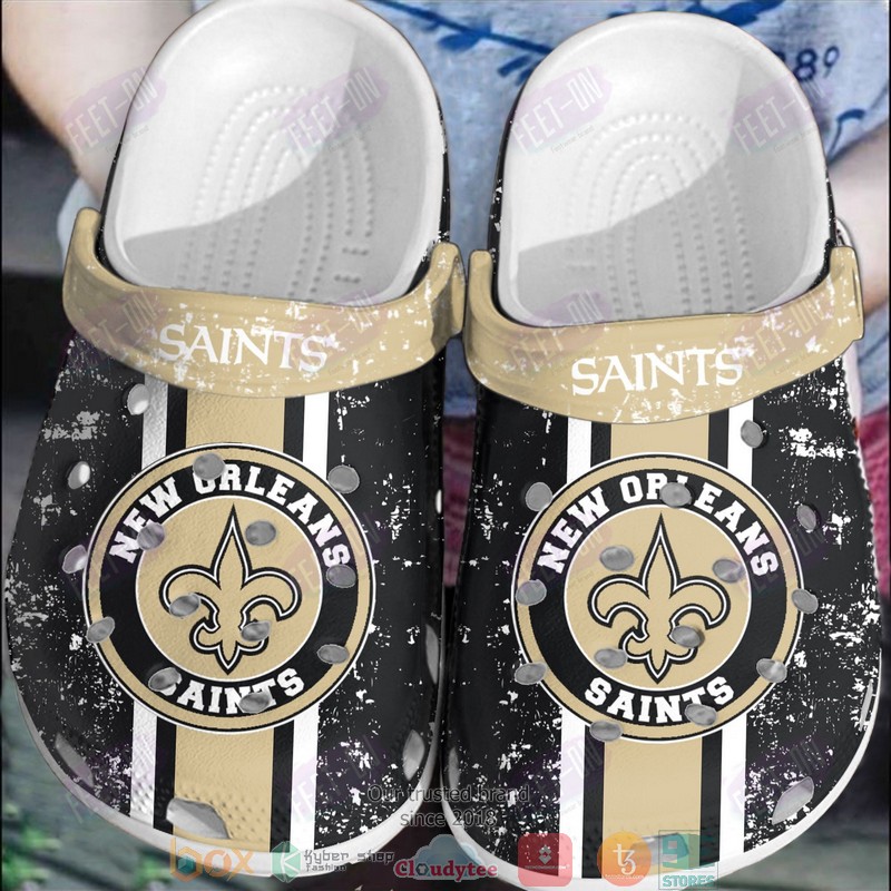 Nfl New Orleans Saints Black Crocband Crocs Clog Shoes Nfl New Orleans Saints Black Crocband Crocs Clog Shoes