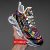 Nfl New York Giants-Autism Personalized Clunky Max Soul Shoes