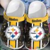 Nfl Pittsburgh Steelers Black-Yellow Crocband Crocs Clog Shoes