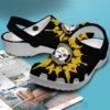 Nfl Pittsburgh Steelers Custom Name Black Pattern Crocband Crocs Clog Shoes