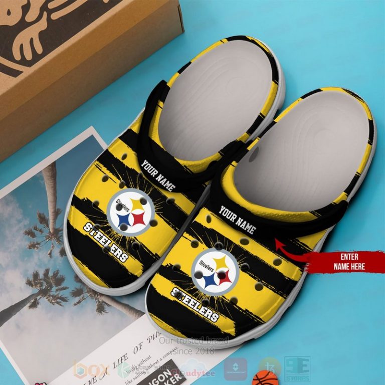 Nfl-Pittsburgh-Steelers-Custom-Name-Black-Yellow-Crocband-Crocs-Clog-Shoes-2