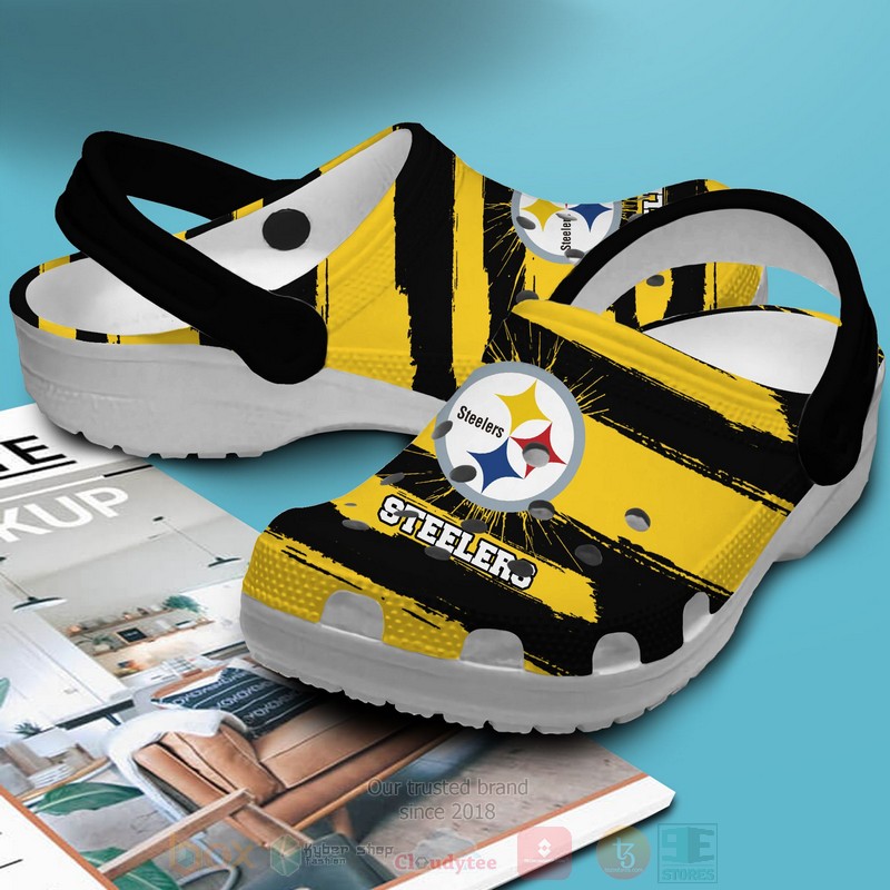 Nfl Pittsburgh Steelers Custom Name Black-Yellow Crocband Crocs Clog Shoes Nfl Pittsburgh Steelers Custom Name Black-Yellow Crocband Crocs Clog Shoes