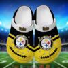 Nfl Pittsburgh Steelers Yellow-Black Crocband Crocs Clog Shoes