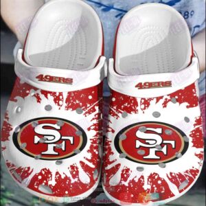 Nfl San Francisco 49Ers Red-White Crocband Crocs Clog Shoes