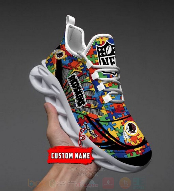 Nfl Washington Redskins-Autism Personalized Clunky Max Soul Shoes Nfl Washington Redskins-Autism Personalized Clunky Max Soul Shoes