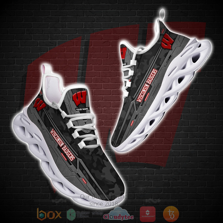 Nfl Wisconsin Badgers Football Team Personalized Clunky Max Soul Shoes Nfl Wisconsin Badgers Football Team Personalized Clunky Max Soul Shoes