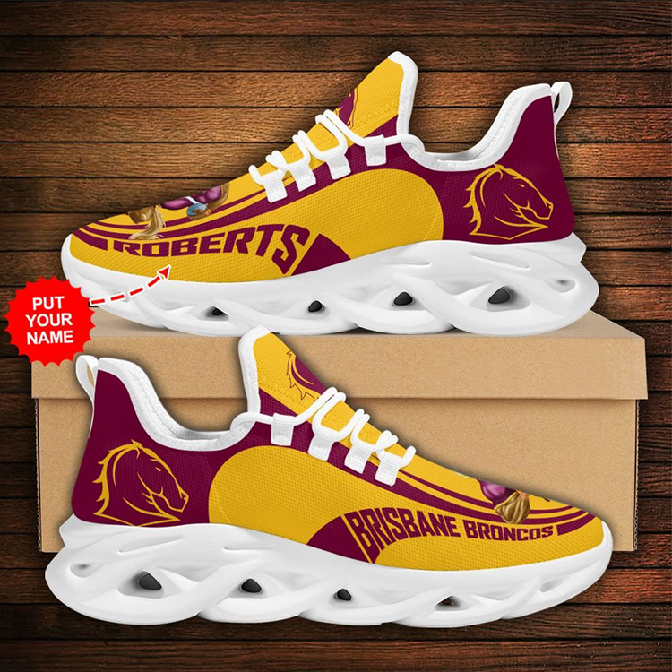 Nrl Brisbane Broncos Custom Name Clunky Max Soul Shoes Nrl Brisbane Broncos Custom Name Clunky Max Soul Shoes