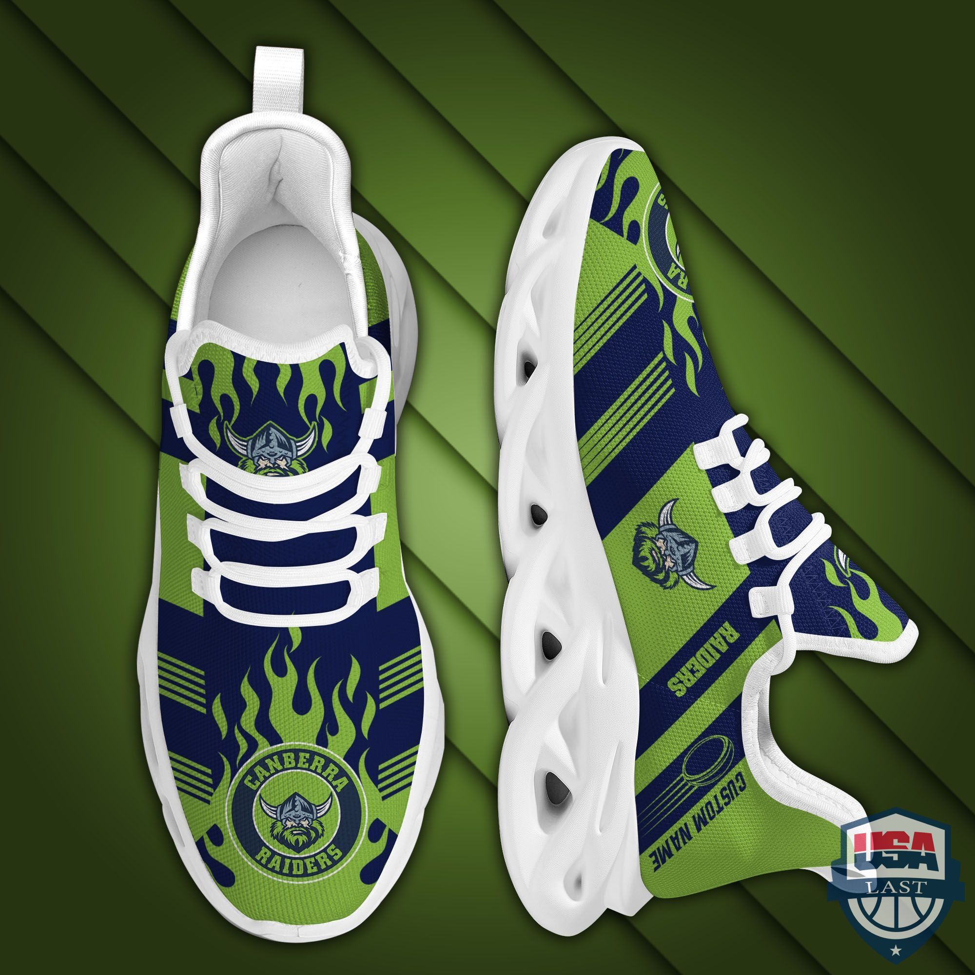 Nrl Canberra Raiders Custom Name Max Soul Shoes Nrl Canberra Raiders Custom Name Max Soul Shoes