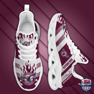 Nrl Manly Warringah Sea Eagles Custom Name Max Soul Shoes
