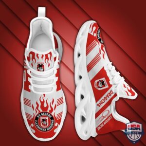 Nrl St George Illawarra Dragons Custom Name Max Soul Shoes