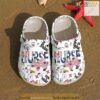 Nurse Beautiful Life Flowers Clogs Nursing Life Crocs