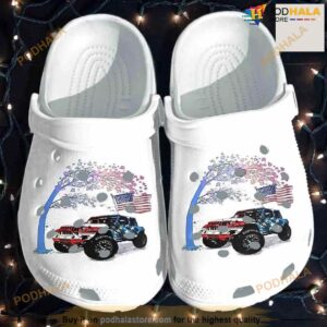 Offroader American Flag Tree Crocs Clog Shoes