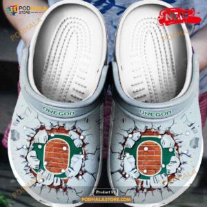 Oregon Ducks Broken Brick Gift For Fan Crocs Crocband Clogs Comfy Footwear