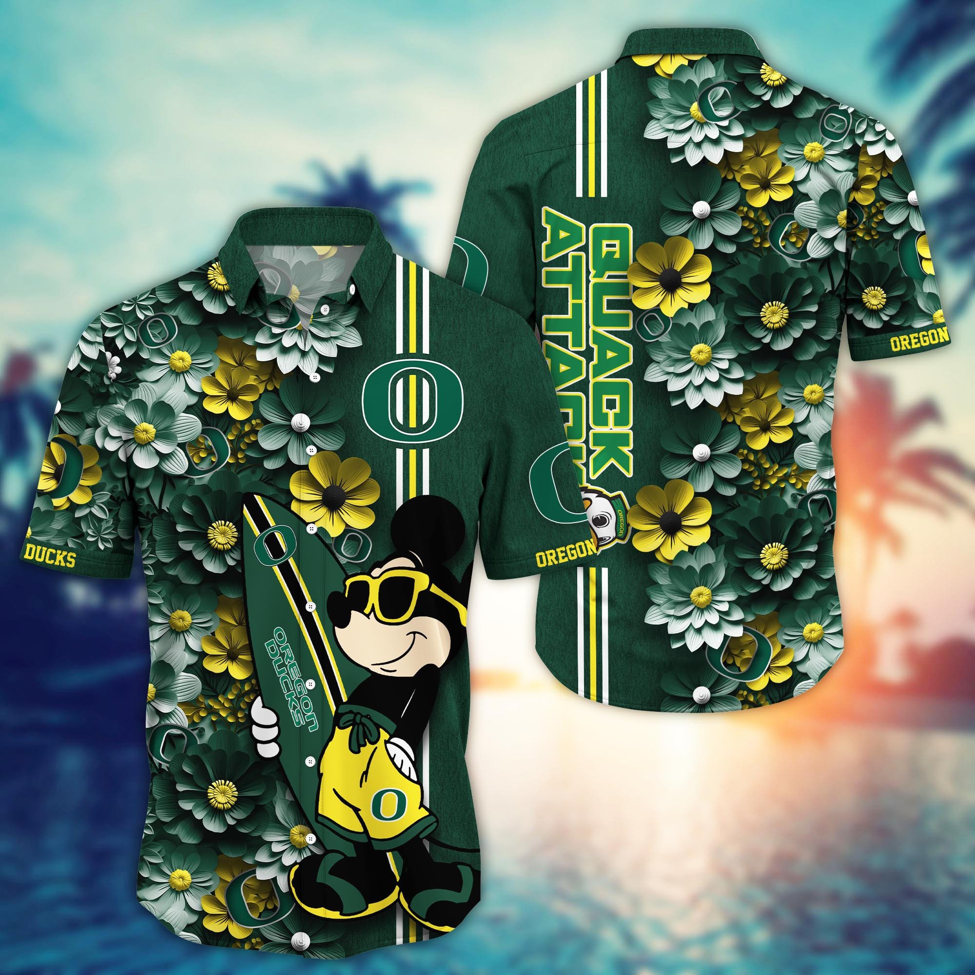 Oregon Ducks Mickey Mouse Love Surfing Hawaiian Shirt Oregon Ducks Mickey Mouse Love Surfing Hawaiian Shirt