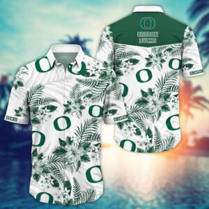 Oregon Ducks Tropical Floral Aloha Hawaiian Shirt