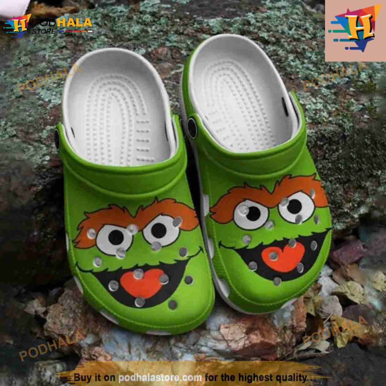 Oscar The Grouch Crocs Clog Shoes Oscar The Grouch Crocs Clog Shoes