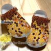 [Outstanding] Bee Clog Whitesole Honey Bee Crocs Gift