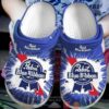 Pabst Blue Ribbon Drinking Crocband Clog Shoes
