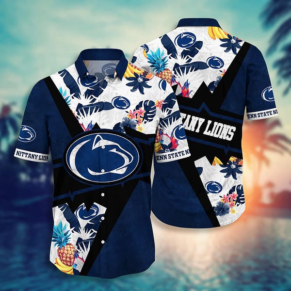 Penn State Nittany Lions Big Logo Hawaiian Shirt Penn State Nittany Lions Big Logo Hawaiian Shirt