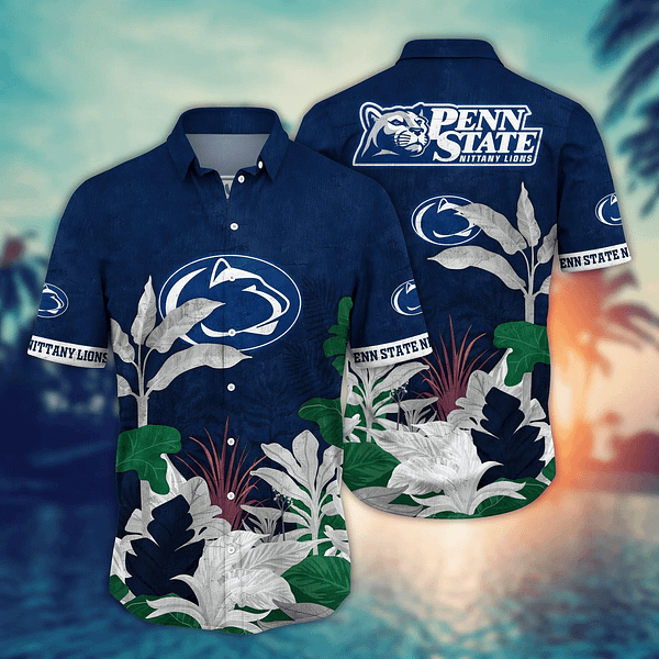 Penn State Nittany Lions Tropical Leaf New Design Hawaiian Shirt Penn State Nittany Lions Tropical Leaf New Design Hawaiian Shirt