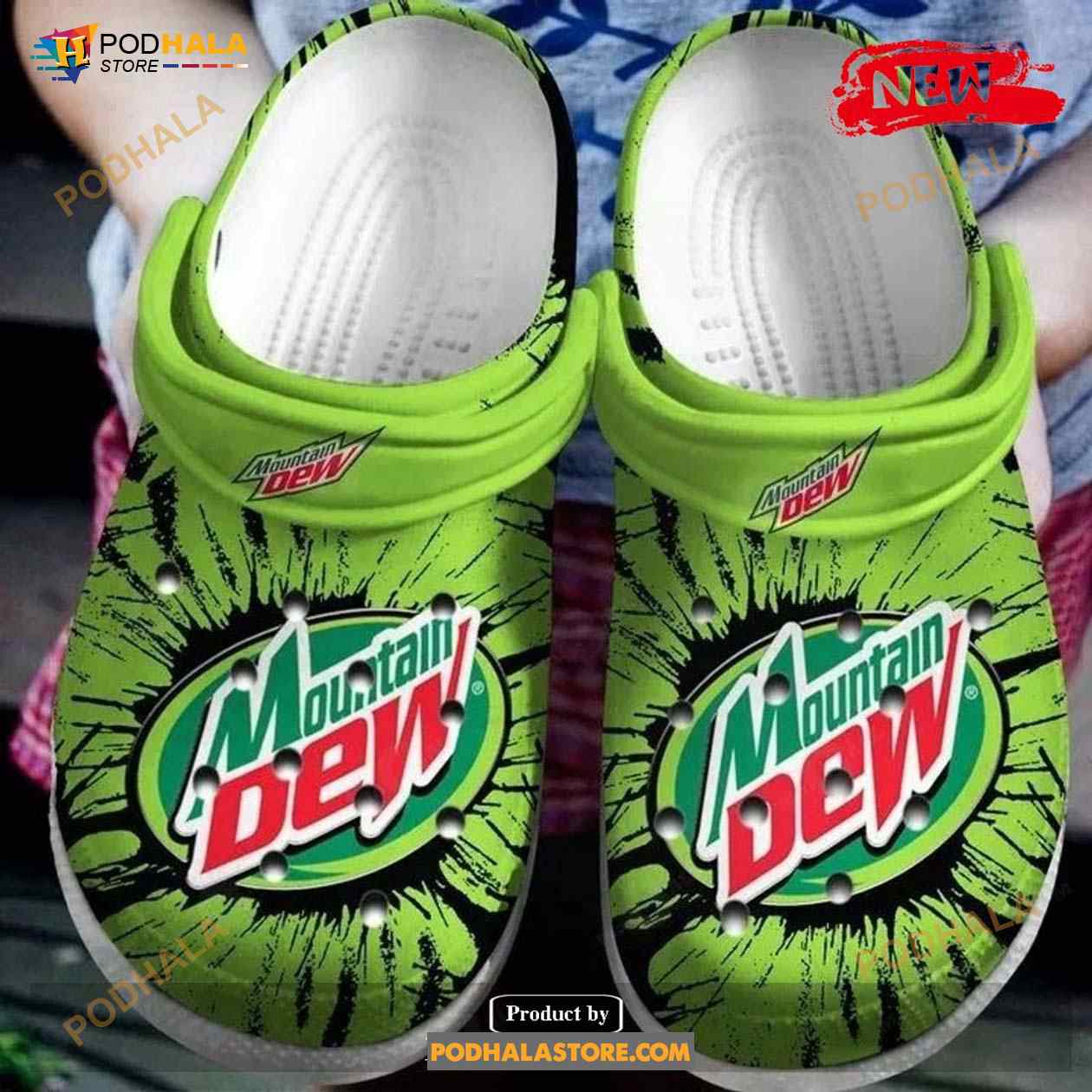 Pepsico Mountain Dew For Man And Women Crocs Clog Shoes Pepsico Mountain Dew For Man And Women Crocs Clog Shoes